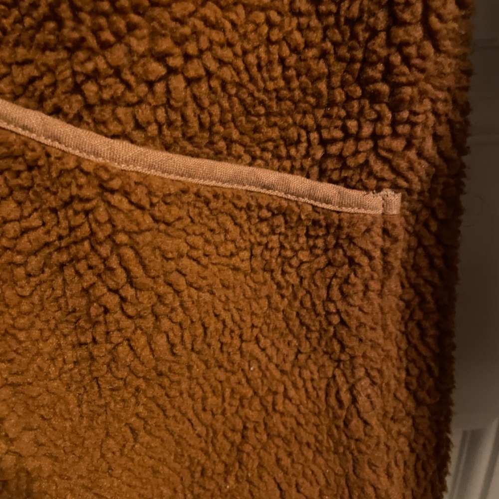 Lykke Wuulf Sherpa Ranch Jacket Driftwood Oversized Brown Button‎ Up Small - Picture 13 of 16